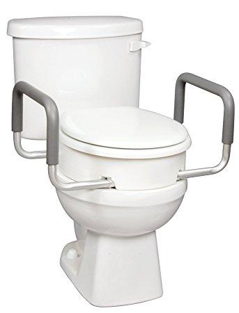 Carex Health Brands Toilet Seat Elevator with Handles for Standard Round Toilets