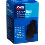 Carex Black Cane Tips 2-Pack
